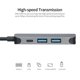 thumbnail image 4 of Type-C 4-in-1 Hub Type-C to HD Adapter Support 4K@30Hz/USB3.0 with Speed up to 5Gbps/USB 2.0/Type-C 5V Power Input/Plug&Play Grey, 4 of 4