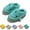 Green-1, variant on Shark Slides Winter, Fluffy Plush Slides, Adults & Kids Winter Nonslip Soft Comfy Cloud Slippers