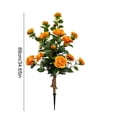 thumbnail image 3 of Artificial Camellia Tree 34.6in Faux Orange Plant Fake Flowers for Home Decor Indoor Outdoor Planter Display Entrance Decoration, 3 of 8