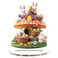 thumbnail image 2 of HmNPlay Easter Bunny Egg 3D Acrylic Desktop Ornament - Kids Safe Home Decor with Non Slip Base, Spring Tabletop Display for Gift Basket & Holiday Decorating (Ready to Gift)​, 2 of 9