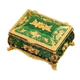 thumbnail image 3 of fenteer Enameled Jewelry Box Desktop Trinket Box for Ear Studs Rings Home Decoration Green, 3 of 7