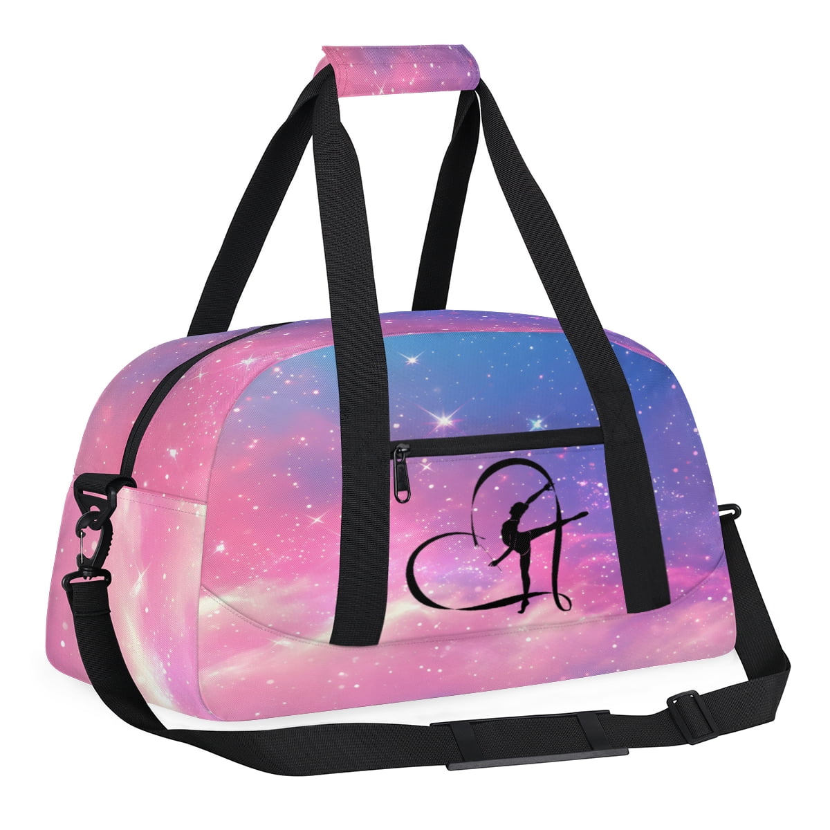 Qzjjjmy Dance Gymnastics Bag for Girls Duffle Bag Dance Travel and Gymnastics Tote Bag for Kids