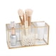 thumbnail image 5 of Caja de Almacenamiento de Pinceles de Maquillaje de Vidrio Transparente, Contenedor de Cosméticos Dorado, Soporte para Lápiz Labial, Organizador de Pinceles de Maquillaje, 5 of 6