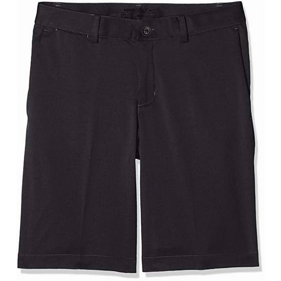 New Nike Golf Flat Front Short Boys Large Black Dri-FIT Technology