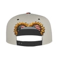 thumbnail image 5 of Adjustable Baseball Cap, Patriotic Sunflower Flag Flat Bill Trucker Flat Brim Hats Dad Hat for Men Women - Snapback Hat Adjustable Size, 5 of 7