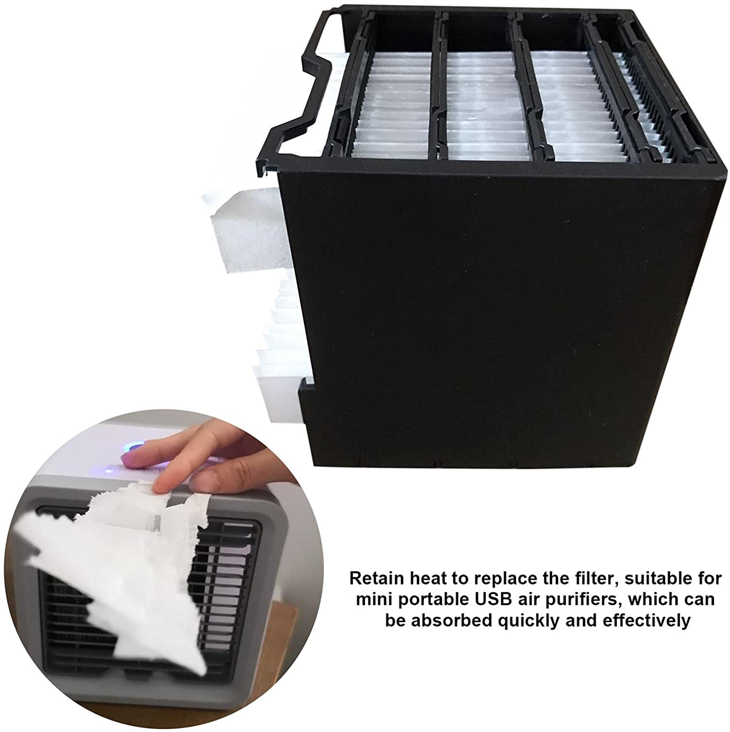 Buy Mini Air Cooler Filter Replacement, Good Absorption Tabletop Air