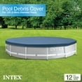 thumbnail image 2 of Intex 12' Swimming Pool Solar Cover Tarp & 12' Swimming Pool Debris Cover, 2 of 12