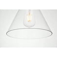 thumbnail image 4 of Living District LDPG2244BK Destry 1 Light Black Plug-In Pendant with Clear Glass, 4 of 4