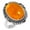 Amber, variant on 925 Sterling Silver Ring For Women - Teens Orange Natural Carnelian Gemstone Silver Ring August Birthstone Costume Silver Ring Size 10.5 Halloween Gift For Ladies 925 Silver Gemstone Jewelry