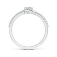thumbnail image 2 of ANGARA Natural Split Shank Diamond Heart Engagement Ring in 14K White Gold for Women (Size-3.8mm| Color-K| Clarity-I3) | April Birthstone, Anniversary, Jewelry Gift for Women | Natural Diamond Ring, 2 of 8