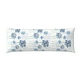 thumbnail image 2 of Disketp Pale Blue Lotus Flowers Print Body Pillow Cover - Super Soft 20x54 Body Pillow Case,Long Side Hidden Zipper, 2 of 8