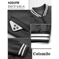 thumbnail image 6 of Colsmile Mens Varsity Jacket Lightweight Outerwear Jacket Causal Waffle Letterman Bomber Jackets Baseball Coat, 6 of 7