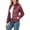 Wine, variant on Women's Short Puffer Jacket Lightweight Quilted Padded Stand Collar Zip Front Wine Women