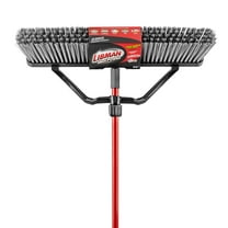 Libman 24" Push Broom Rough Surface Red Black 3/Carton