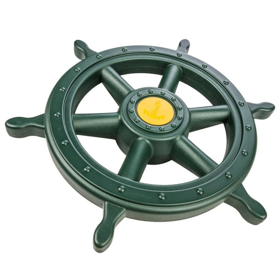 Jack and June Yellow and Green Captain Ship Wheel Swing Set Accessory for Any Playset
