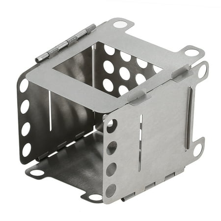 Wood Stove Cooking Accessories Lixada Portable Titanium Lightweight Folding Wood Stove Pocket Stove Outdoor Cooking Camping Backpacking ()