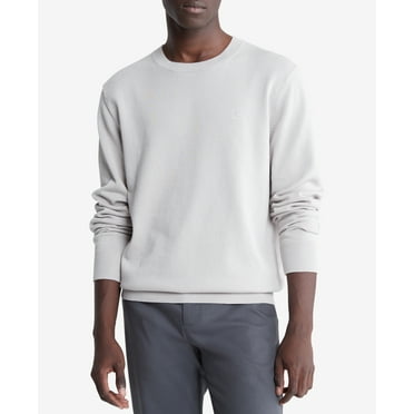Calvin Klein Mens Classic Fit Monogram Crewneck Sweater Com Porpoise Grey 2XL