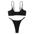 thumbnail image 1 of ENJOYW 2 Pcs/Set Maillots de Bain Ensemble Réglable Spaghetti Sangle G-string Séchage Rapide Été Bikini Ensemble pour Maillot de Bain, 1 of 7