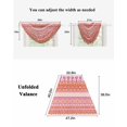 thumbnail image 5 of Pink Orange Boho Sheer Waterfall Valance Curtains for Window, Vintage Ethnic Tribe Abstract Art Rod Pocket Sheer Topper Swag Curtains for Living Room, Kitchen 38.5"W x 47.2"L, 2 Panels, 5 of 7