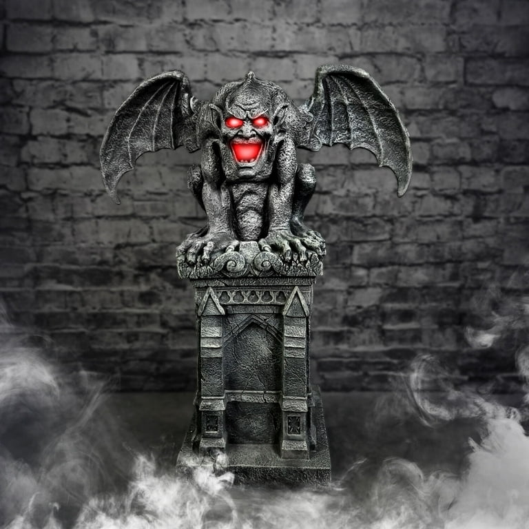 【2025年新作】 Farm Hill Haunted 3.2-Ft. Gargoyle Motion-Activated Tall 邦楽