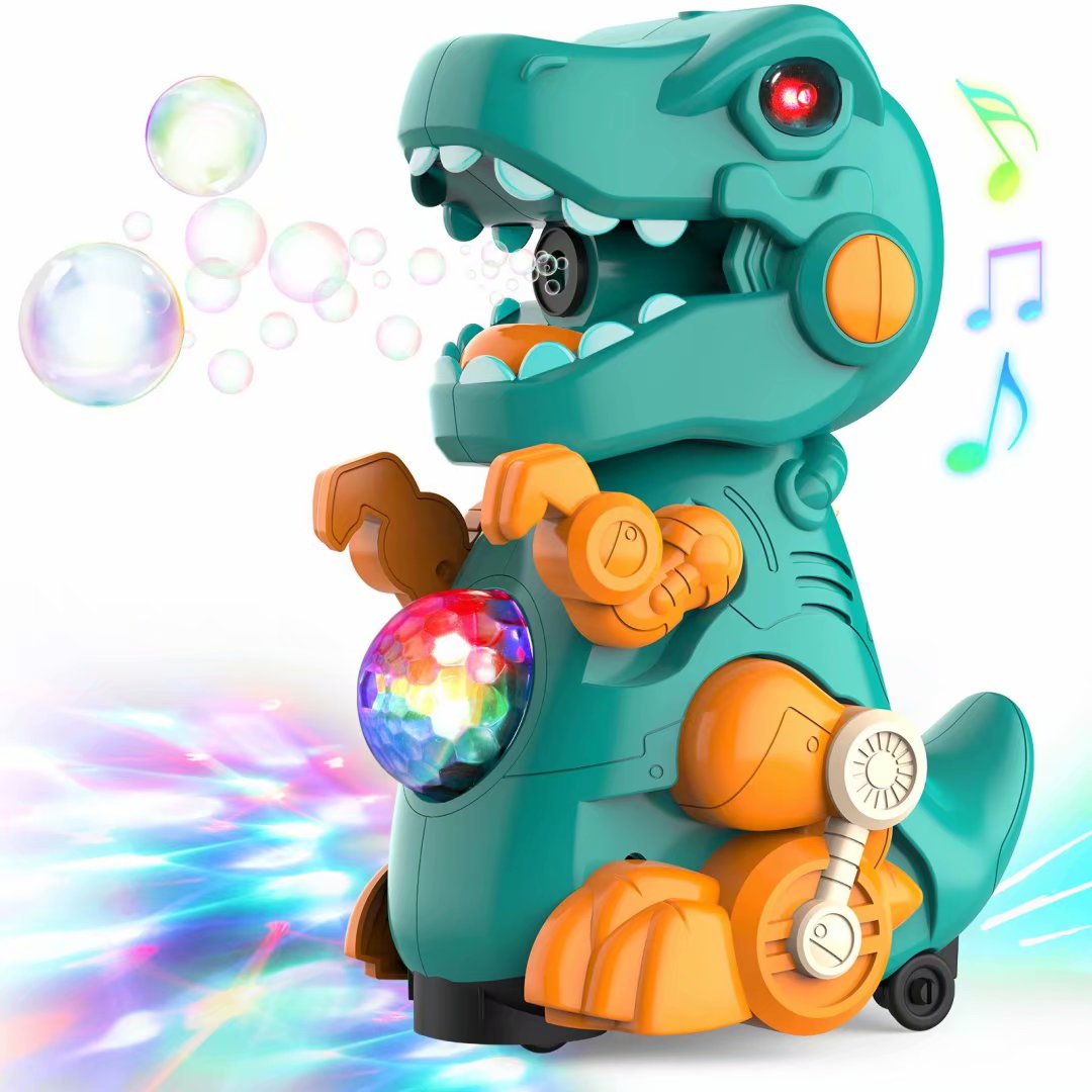POLARDOR Dinosaur Bubble Machine for Toddlers Kids, Walking & Stand