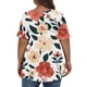 thumbnail image 3 of Camiseta de Manga Corta de Cuello en V Sólido Casual, Camisetas de Manga Corta para las Mujeres, 3 of 6