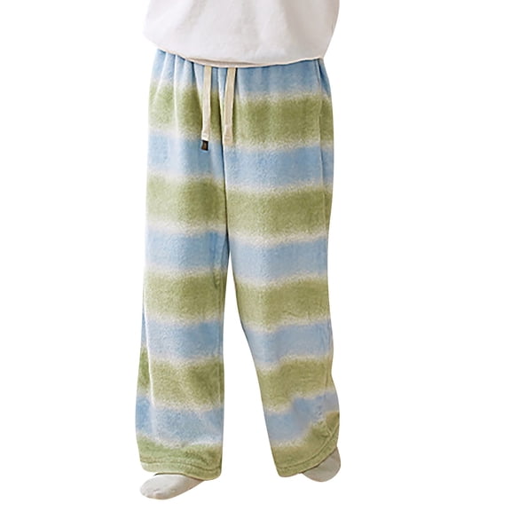 OSOLU Children Girls Pants Soft Flannel Fall Winter Bottoms Cozy Comfort Warmth Home Daily Wear Casual Vacation Trousers