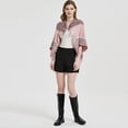 thumbnail image 4 of Poncho tipo capa abierto con frente cálido para mujer, chales con bloques de color, cárdigan de invierno, ponchos estampados para mujer, 4 of 6
