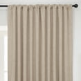 thumbnail image 3 of HPD Half Price Drapes Nomad Tan Extra Wide Faux Linen Room Darkening Curtains for Bedroom & Living Room Curtains (1 Panel), Window Curtains 96 inches long, Extra Wide Curtains & Drapes, 100W X 96L, 3 of 12