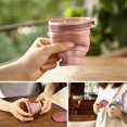thumbnail image 7 of 220ml Camping Telescopic Sports & Outdoors Travel Supplies Drinking Mug Collapsible Silicone Cup Coffee Cups Kitchen & Dining PINK, 7 of 7