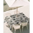 thumbnail image 3 of 54x80 Inch Outdoor Tablecloth with Umbrella Hole Zipper Rectangle Flower Floral Rectangular Tablecloths Outside Waterproof Retro Country Spring Pastoral Leaves Patio Table Cover for Picnic Party, 3 of 8