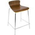 thumbnail image 2 of Woodstacker Contemporary Stackable Counter Stools in Walnut by LumiSource - Set of 2, 2 of 7