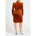 thumbnail image 2 of ELOQUII Women's Plus Size Velvet Mini Dress With Wrap Skirt, 2 of 6