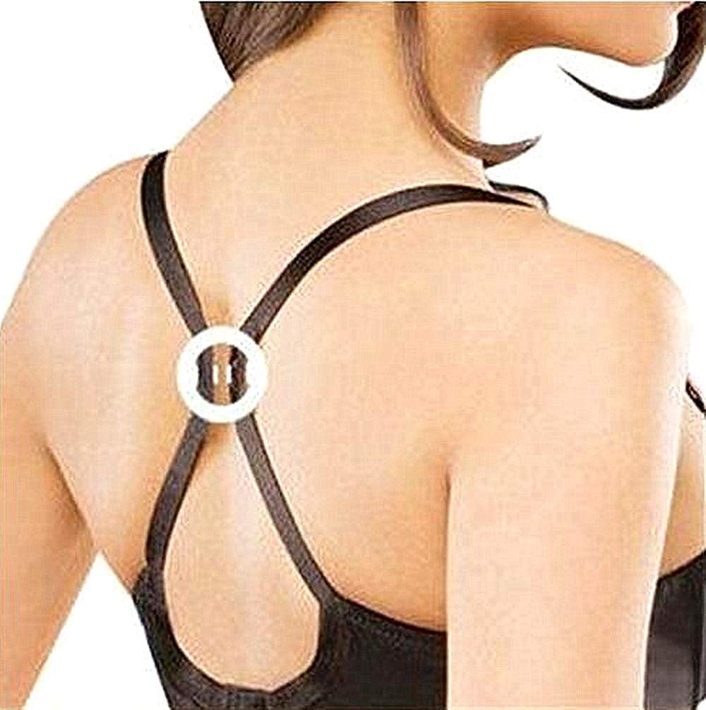 Adjustable & Concealing 3 Pack Non-slip Womens Elastic Bra Strap Holder & Clips 