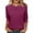 Hot Pink, variant on Lisingtool Womens Tops Casual 3/4 Sleeve Crew Neck Shirts Loose Fit Tunic Blouses Summer Tees Hot Pink