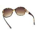 thumbnail image 4 of Womens Metal Heart Jewel Chain Hinge Classic Round Butterfly Plastic Sunglasses Tortoise - Brown, 4 of 4