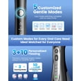 thumbnail image 3 of JTF 2-in-1 Oral Clean Kit- Electric Toothbrush & Water flosser Combo with Multiple Modes, 5 Brush Heads and 5 Jet Tips, Brushing & Flossing- Rechargeable for Teeth Cleaning and Gum Health, Black, 3 of 9