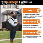 INFANZIA 36 Sports Duffle Bag - 100L Large Travel Duffel Luggage Bag with Upgrade Zipper, Durable & Water Resistant, Black