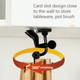 thumbnail image 3 of 1 Set Hanging Hook Punch Free 360 Degree Rotation Traceless 6 Claw Cooking Utensil Storage Rotating Adhesive Hook Daily Use, 3 of 7