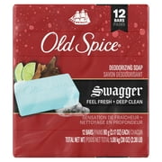 Old Spice Bar Soap for Men, Swagger, 3.17 oz, 12 Bars