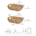 thumbnail image 2 of StorageWorks Cestas de almacenamiento grandes tejidas a mano con asas de madera, cestas de mimbre de jacinto de agua para organizar, paquete de 2, 2 of 5