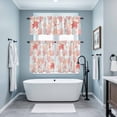 thumbnail image 3 of Red Orange Coastal Kitchen Curtains Sets for Windows 36 Inch Length, Sea Turtle Nautical Coral Summer Beach Rod Pocket Window Treatments Tier Curtains and Valances Set for Bedroom/Bathroom, 3 of 8
