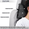 thumbnail image 2 of Almohada para la cabeza del automóvil Unique Bargains, soporte ergonómico y cómodo para el cuello, algodón/espuma viscoelástica, ancho ajustable, negro/blanco, 1 Pc para conducción y viajes, 2 of 7