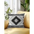 thumbnail image 2 of Outdoor Pillows Waterproof, Black Beige Boho Bedding Throw Pillows with Insert for Couch Sofa Bed, Vintage Ethnic Tribal Southwestern 16x16 Inch Pillowcases Decorative Camping Patio Pillow Set of 1, 2 of 8