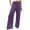 Purple, variant on Hrsba Woman Plus Size Casual Pants, Womens Wide Leg Pants High Waisted Pants For Women Womens Pants Casual Loose Wide Leg High Waist Straight Leg Casual Pants