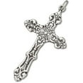 thumbnail image 1 of Sterling Silver 18" .8mm Box Chain Ornate Filigree Christian Cross Pendant Necklace, 1 of 2