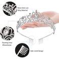 thumbnail image 2 of Corona y tiara de princesa mágicas para mujer, tiaras de cristal para niña: impresionantes accesorios para el cabello y regalos de novia para cumpleaños, bodas, graduaciones, fiestas, 2 of 8