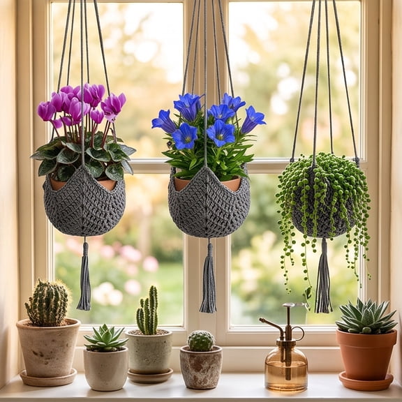 Hanging Fruit Basket, Cotton Hanging Storage Net With Space Saving Design Reusable Mesh And Easy Hanging Loop, Kitchen Organizer for Fruit Vegetables Pantry Apartment