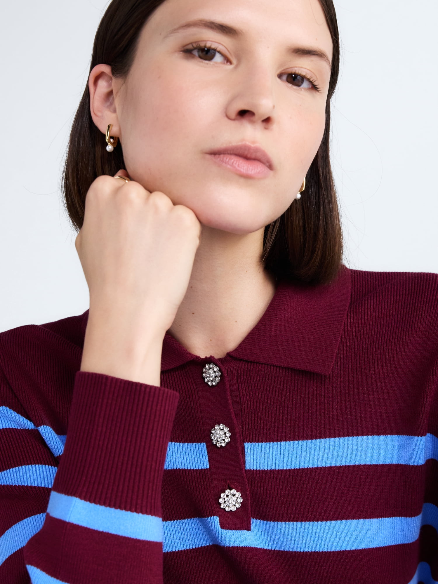 Free Assembly Women's and Women's Plus Polo Sweater Dress with Long Sleeves, Sizes XS-4X