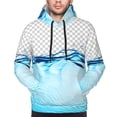 thumbnail image 2 of Bingfone Crystal Clear Water Splash Men's Drawstring Hoodie Long Sleeve Pocket Sweatshirts-Large, 2 of 6